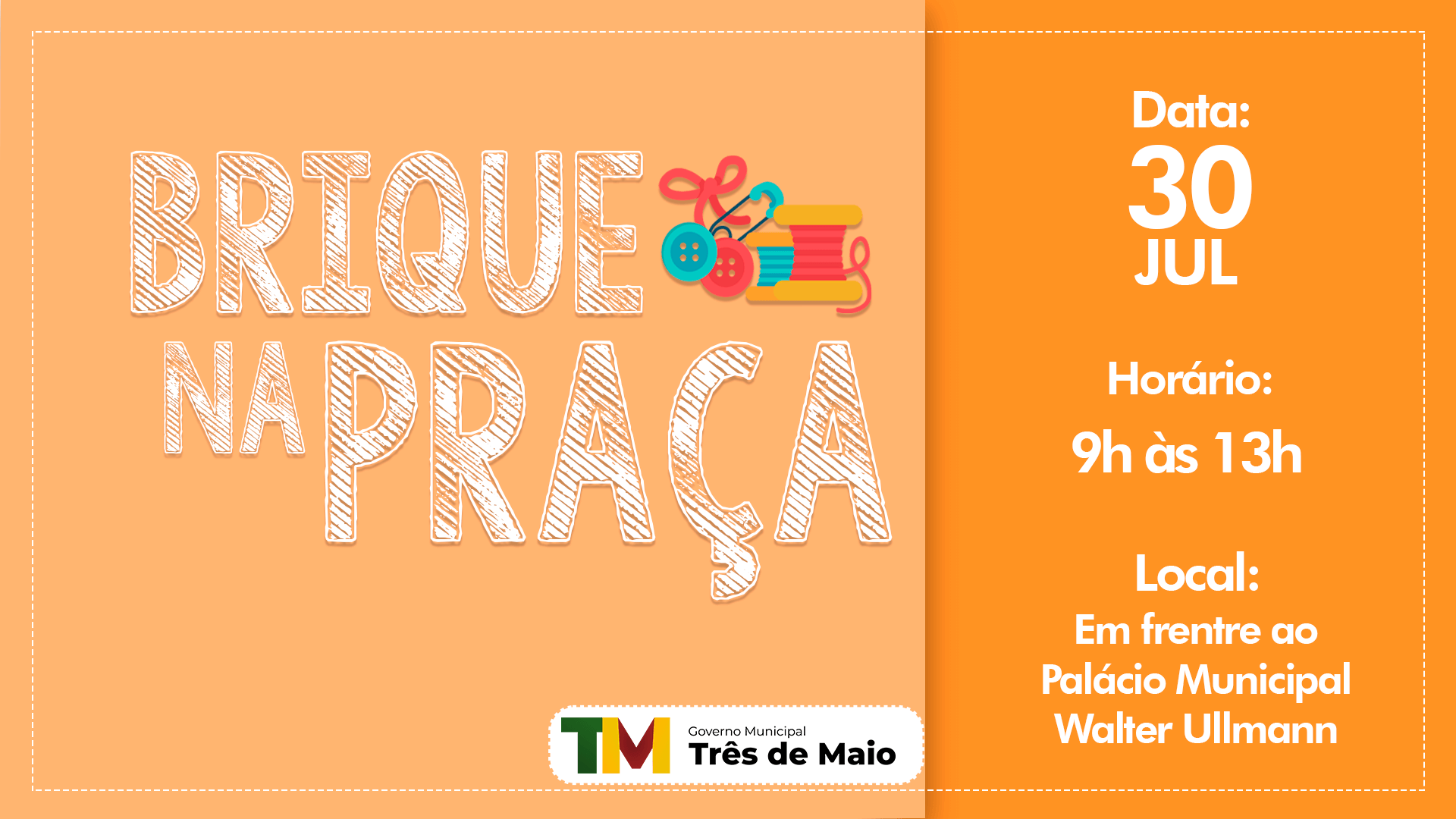 BRIQUE NA PRAÇA OCORRE NO SÁBADO